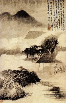 Shitao sound of thunder in the distance 1690 old China ink Oil Paintings